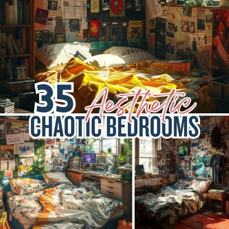 35 Small Aesthetic & Chaotic Bedroom Ideas 