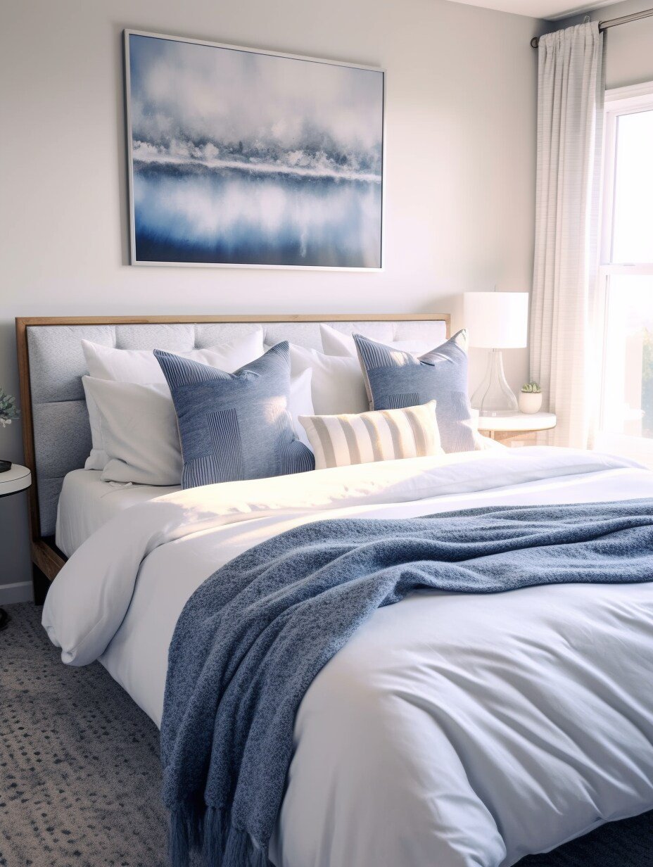 Light Blue and Grey Bedroom Design 8