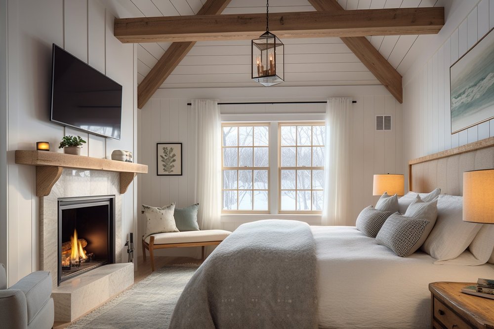 Small Farmhouse Bedroom With TV 5
