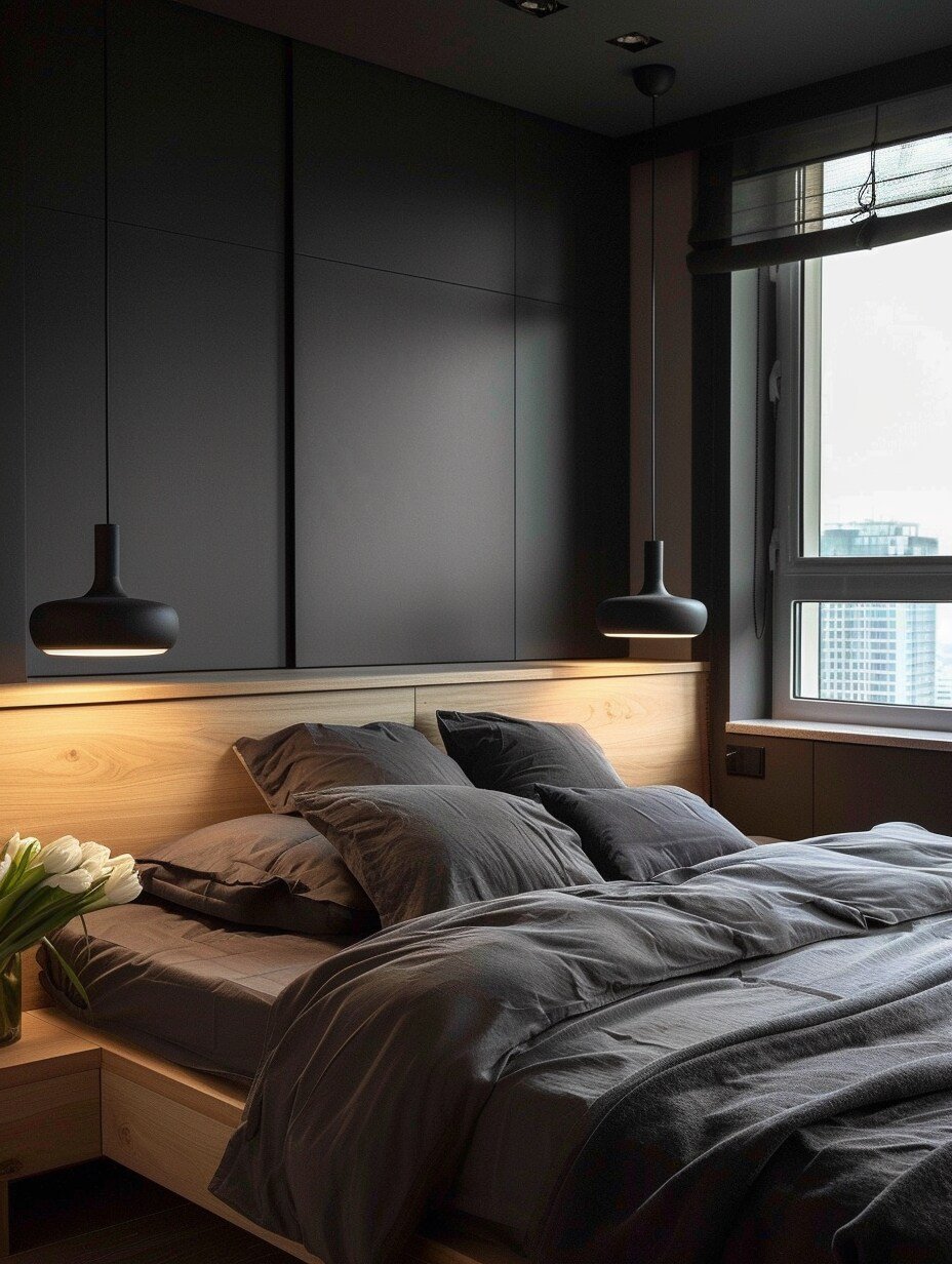 Small Grey Bedroom For Couples 13