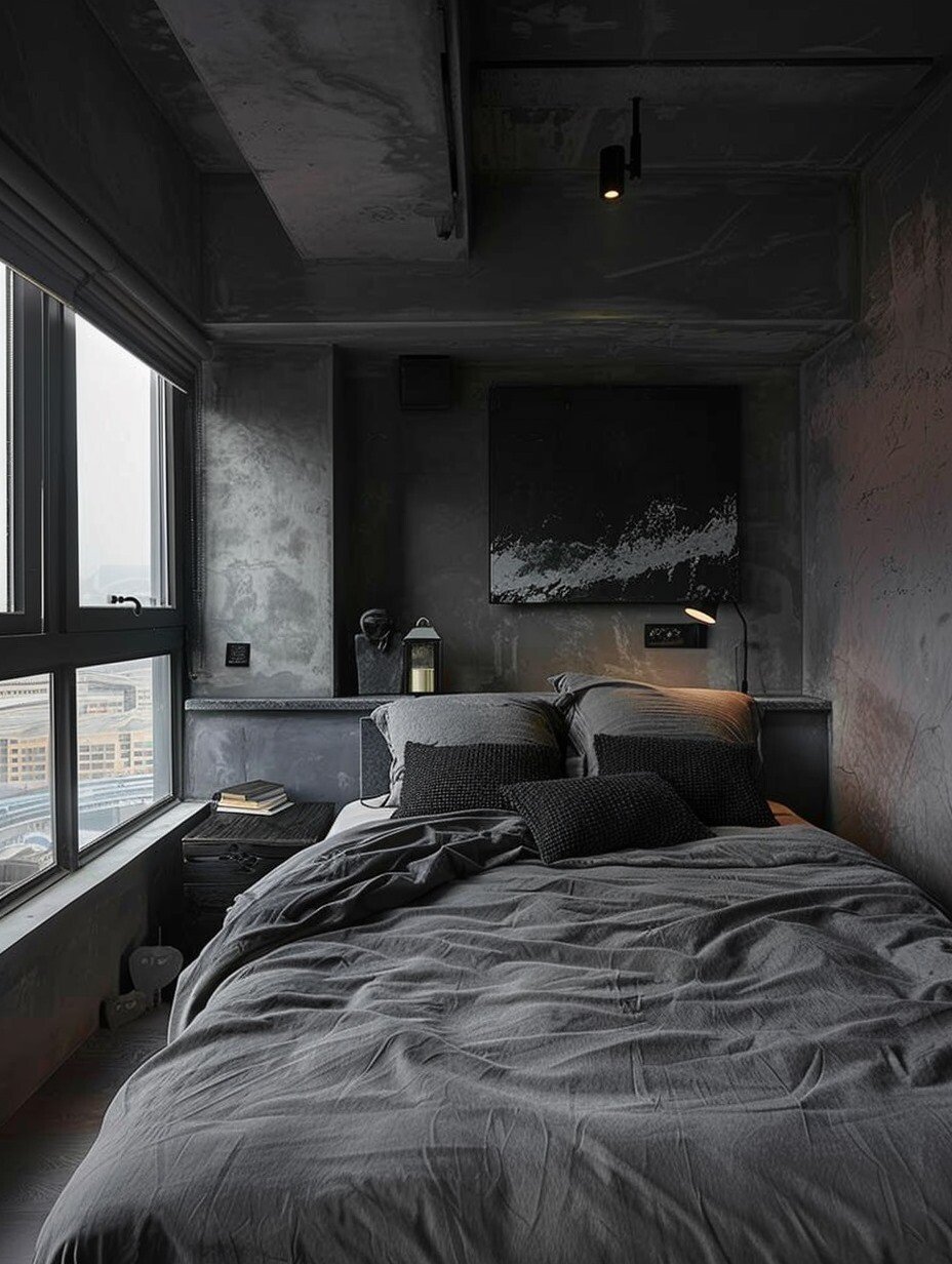 Small Grey Bedroom For Couples 2