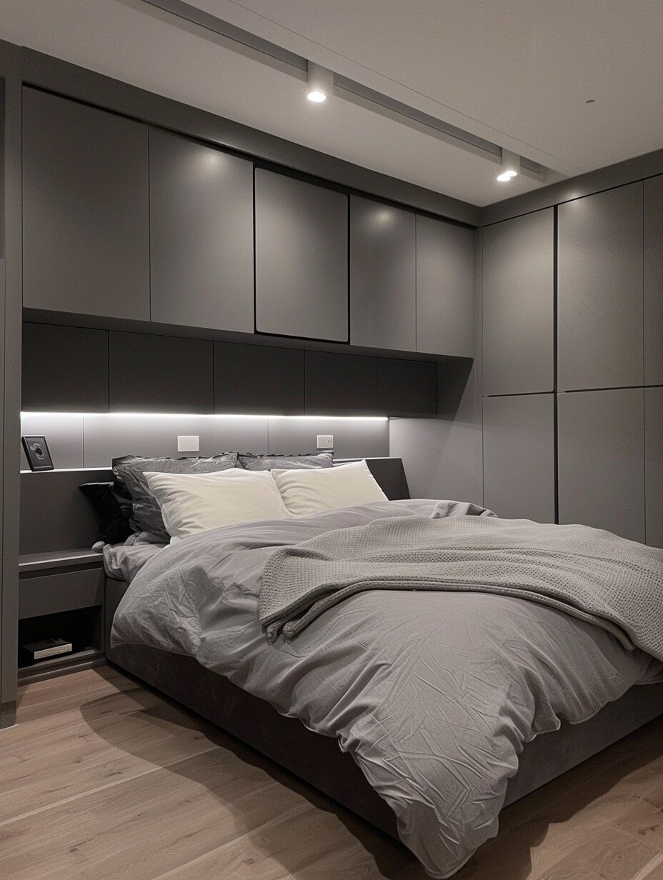 Small Grey Bedroom For Couples 7