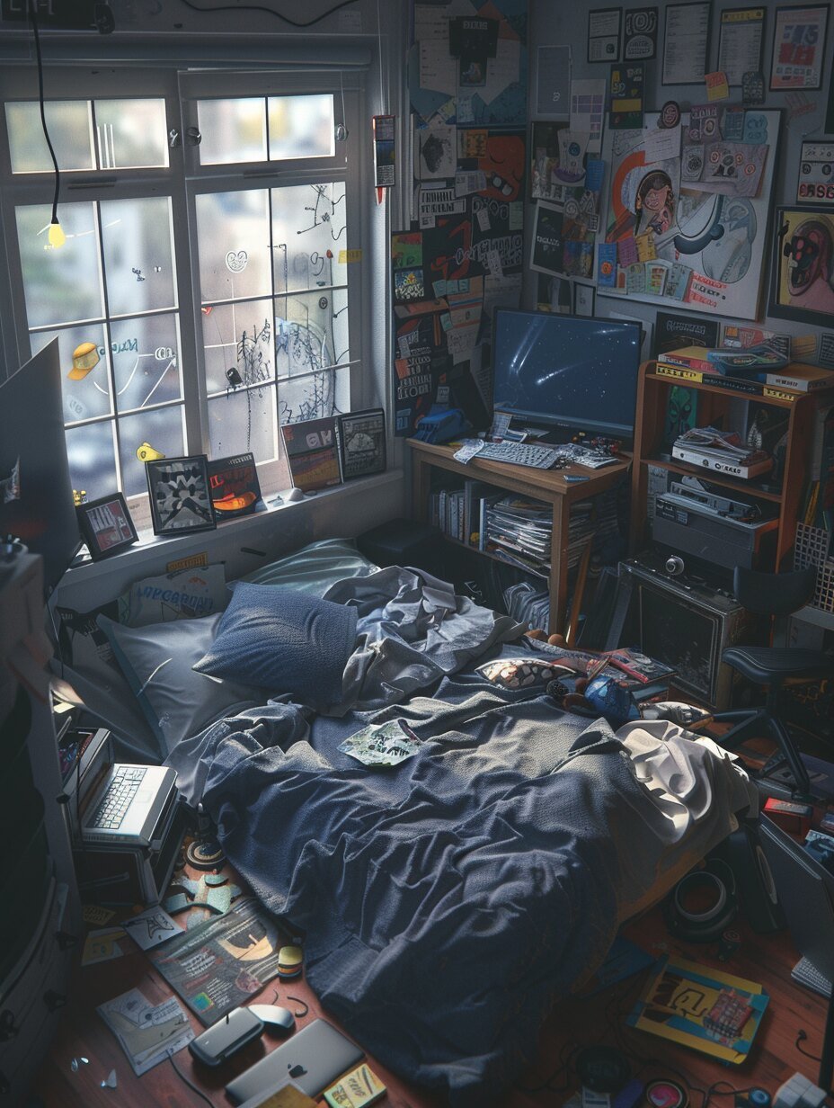 Small Messy Room For Men 8