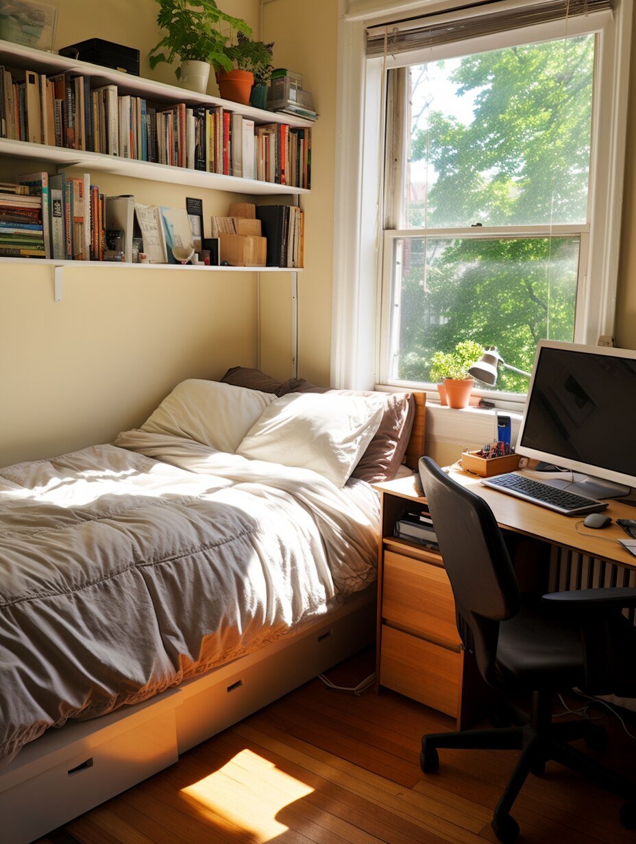 Space Saving Small Bedroom Ideas With a Desk 4