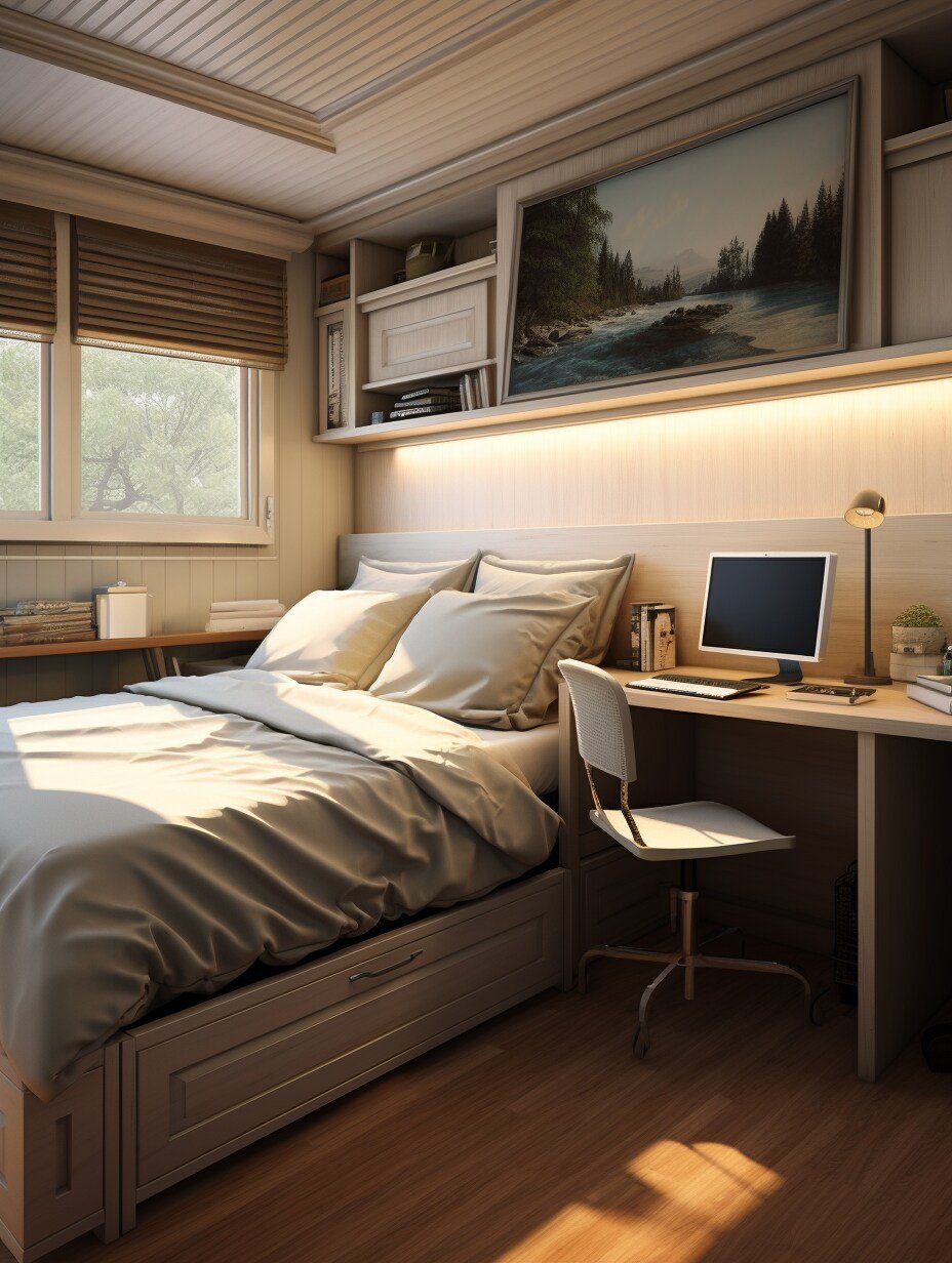 Space Saving Small Bedroom Ideas With a Desk 7