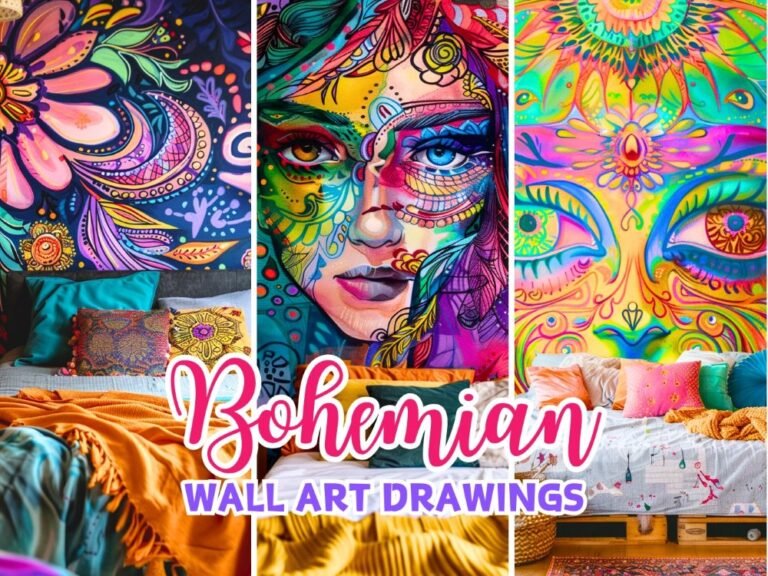 15 Wall Art Drawing Ideas to Bring Your Bohemian Dreams to Life