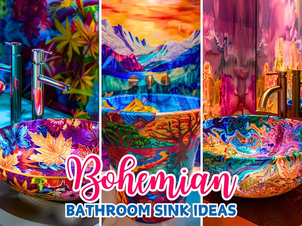 Bohemian Bathroom Sink Ideas
