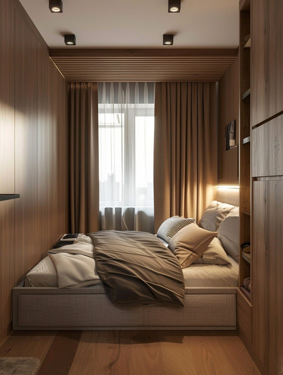 small bedroom with a window 13
