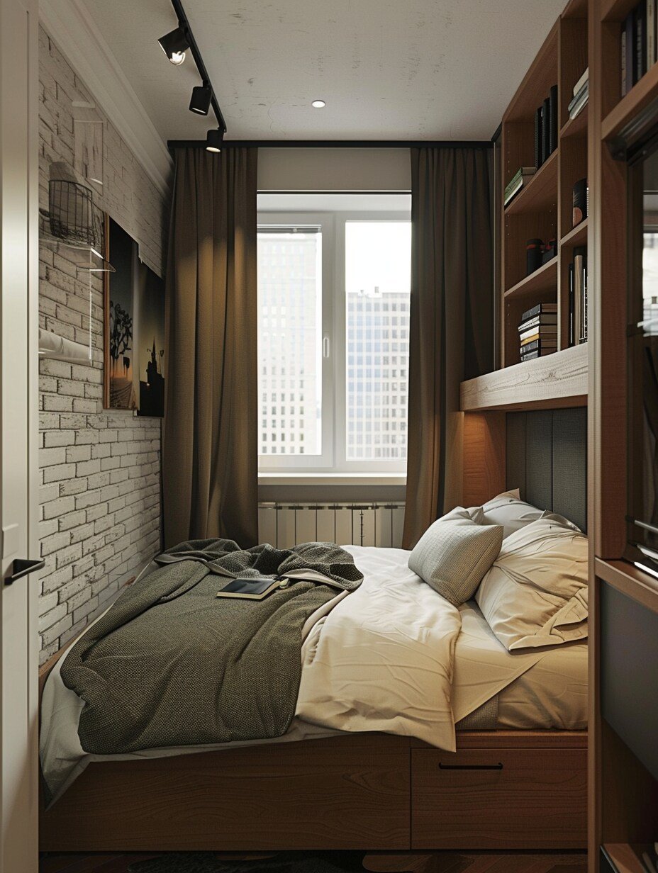 small bedroom with a window 14
