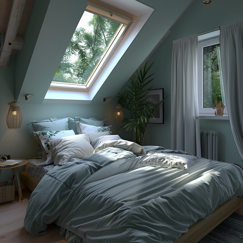 small bedroom with two windows 7