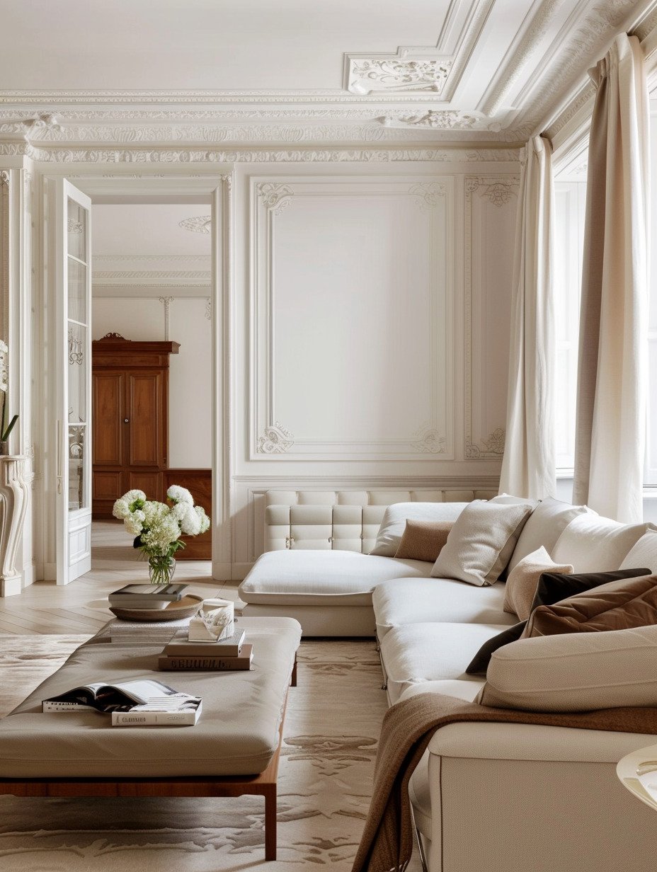 Small Modern Luxury White Living Room 12