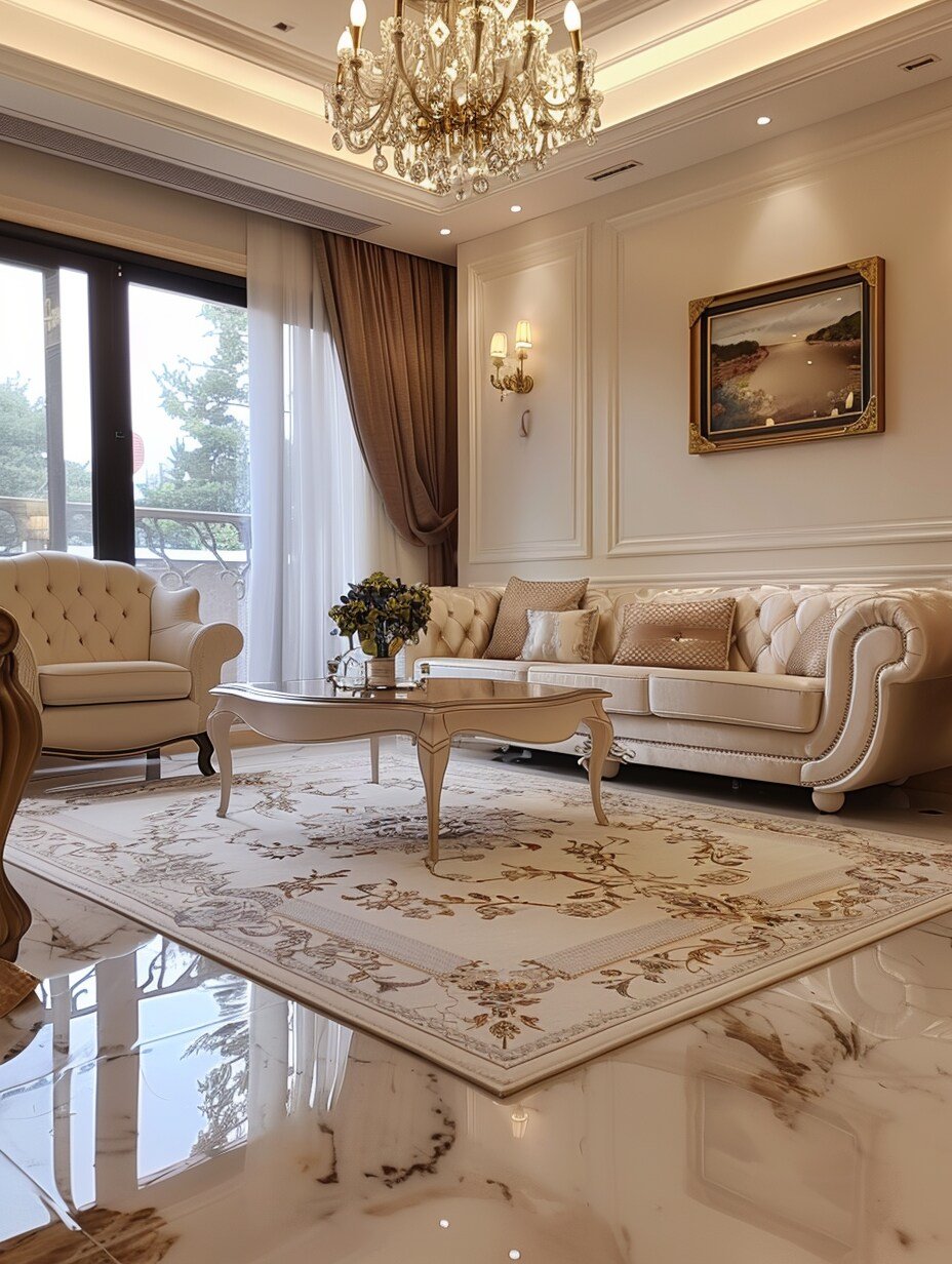 Small Modern Luxury White Living Room 2