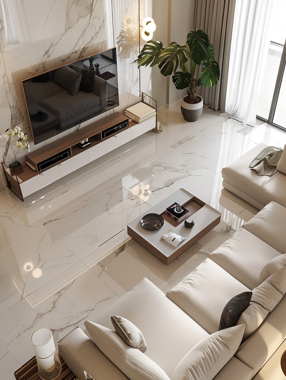 Small Modern Luxury White Living Room 3.2