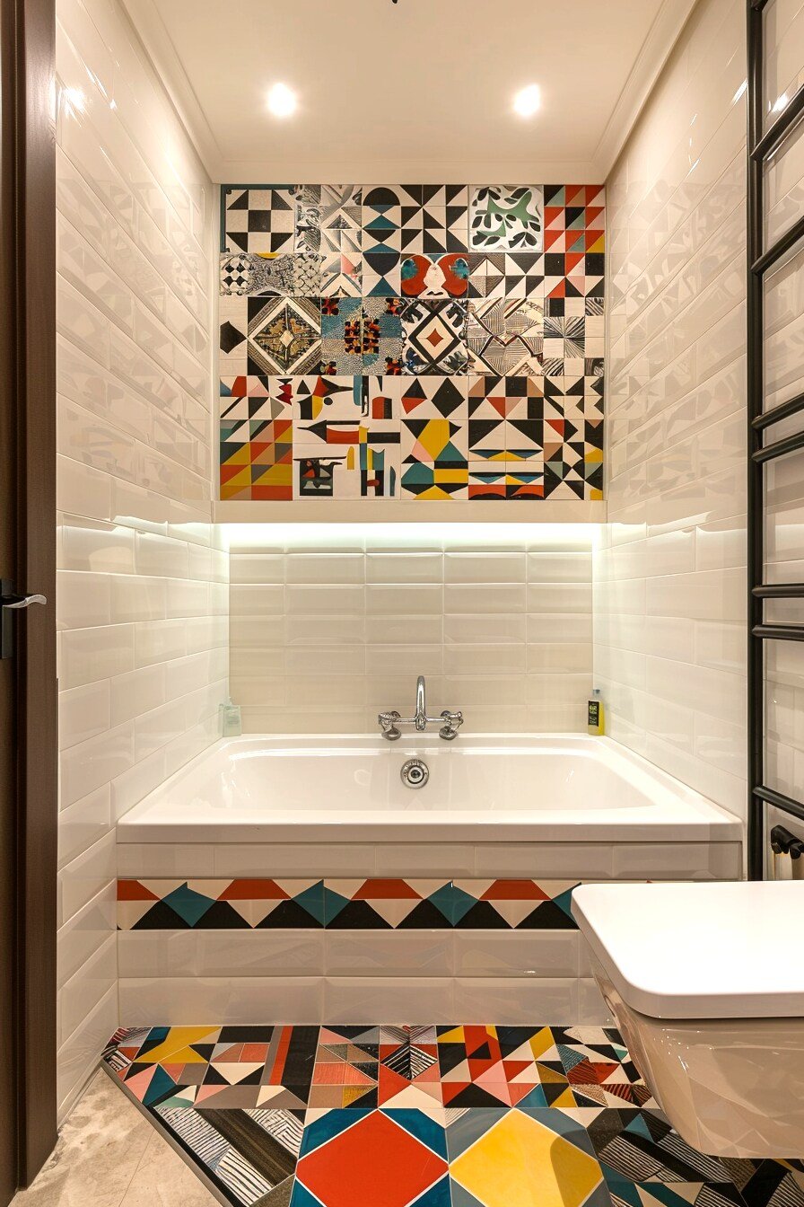 Tiles small bathroom ideas with tub 2