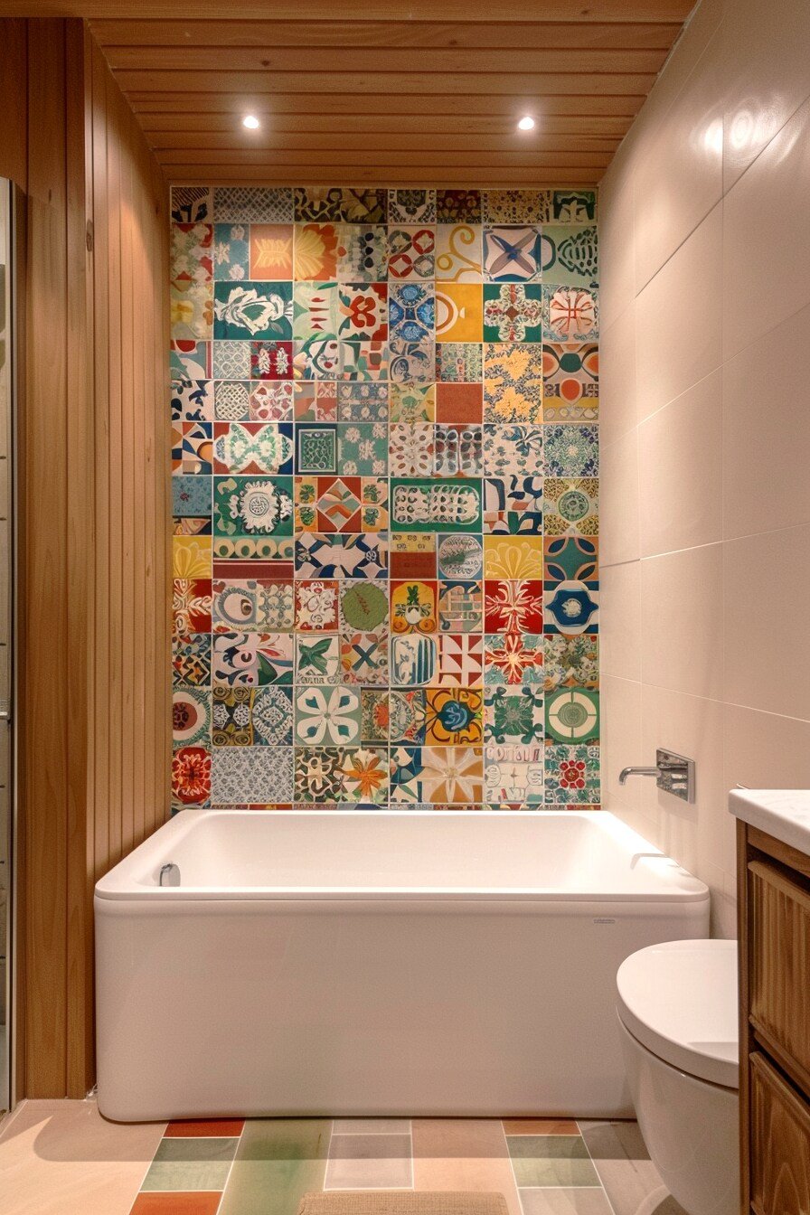 Tiles small bathroom ideas with tub 3