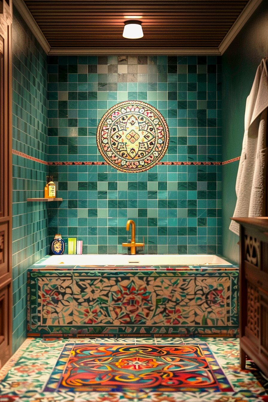 Tiles small bathroom ideas with tub 4